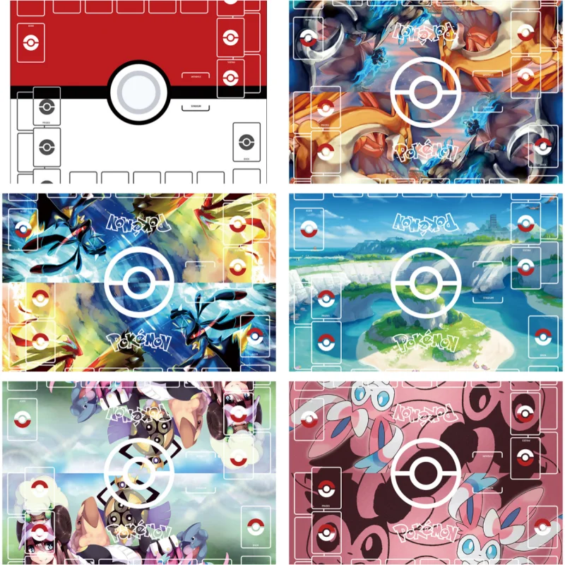 

In Stock Pokémon Battle Card Pad PTCG Battle Disktwo-player Game Animation Peripheral Gift