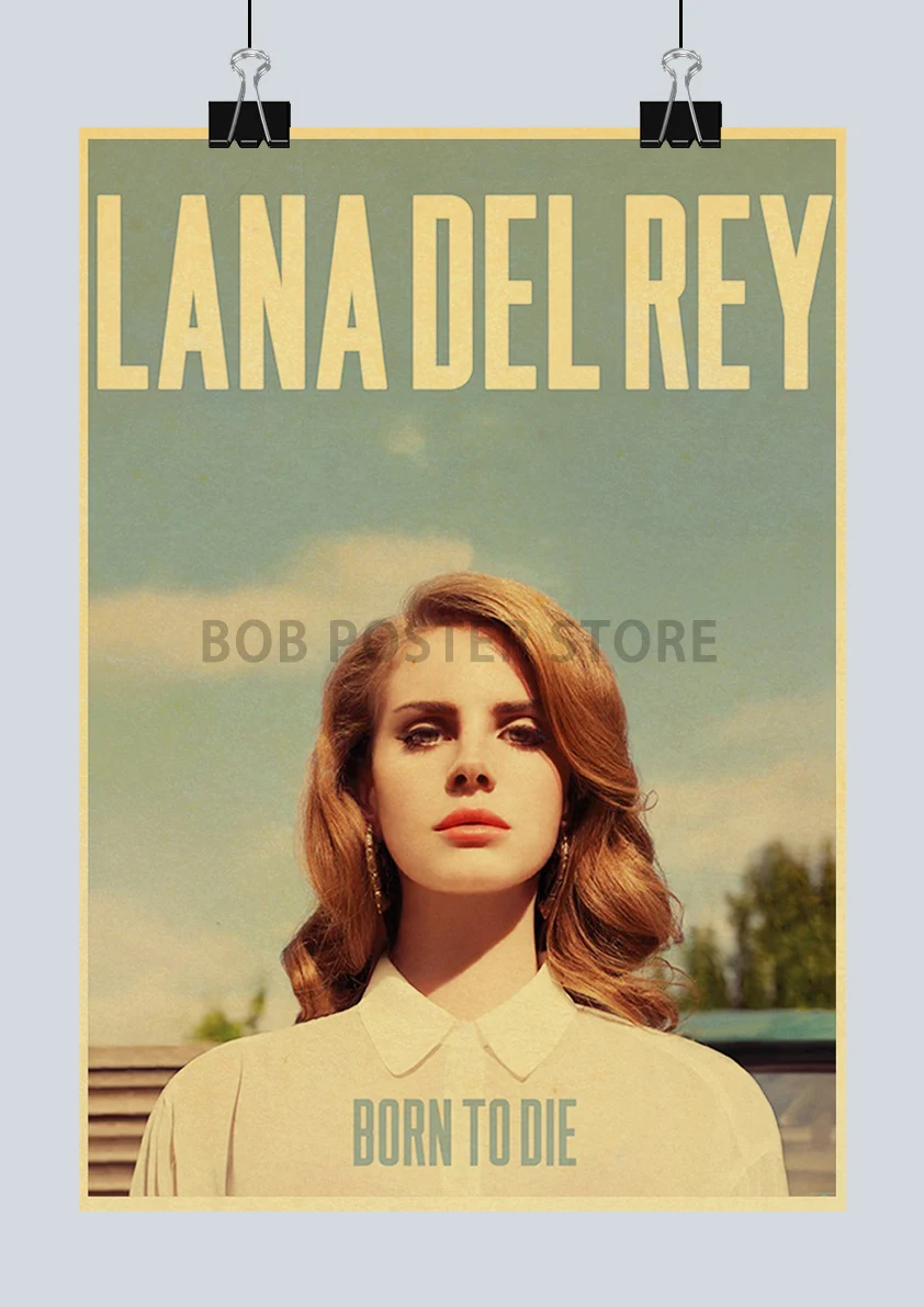 Singer Lana Del Rey Vintage Posters Born To Die Retro Kraft Paper Sticker DIY Room Bar Cafe Decor Gift Print Art Wall Paintings