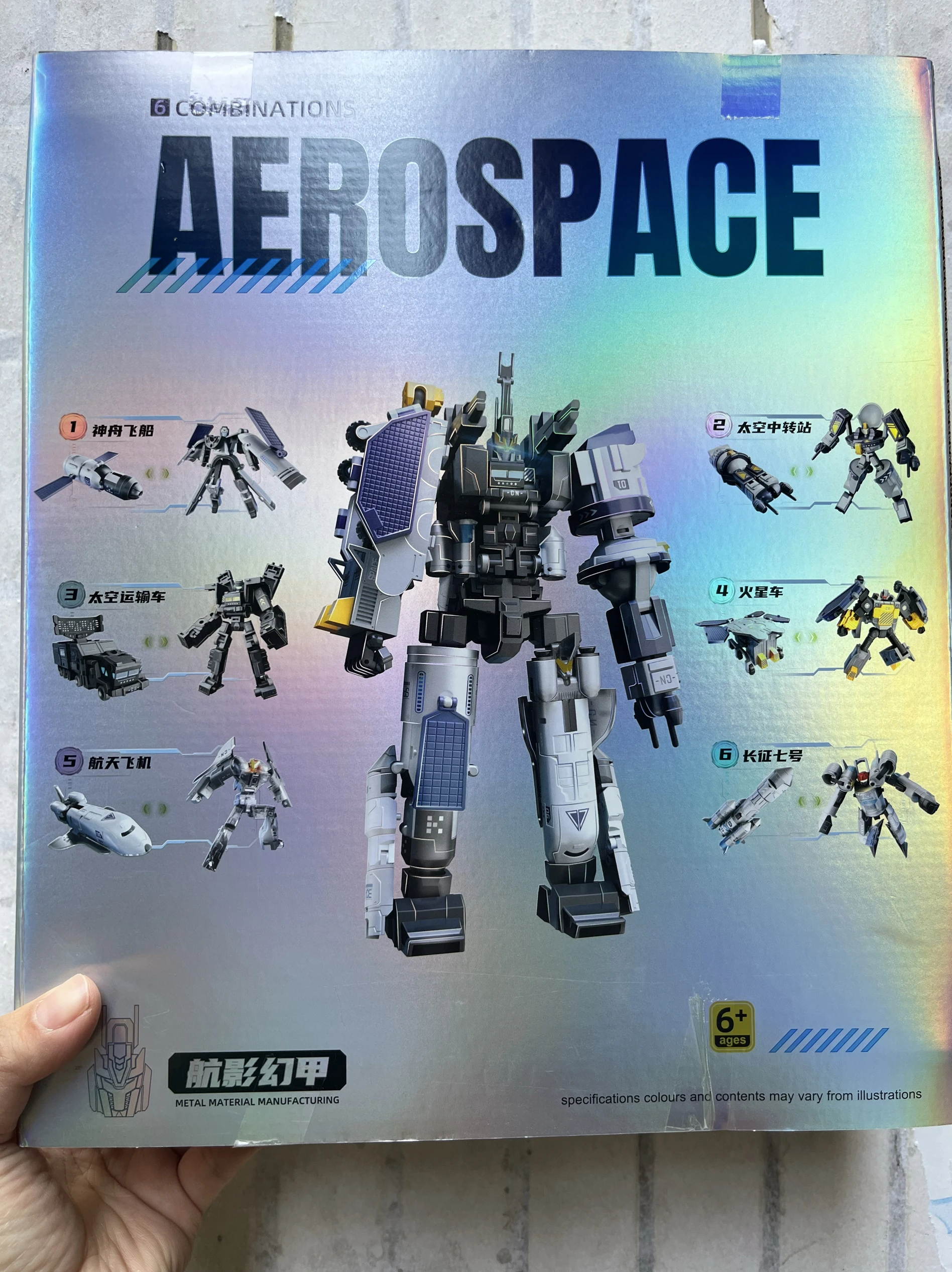 In Stock Transformation Aerospace 6 in 1 Alloy Edition Robot Hangying Phantom Armor Action Figure Model Statue Collection Toy