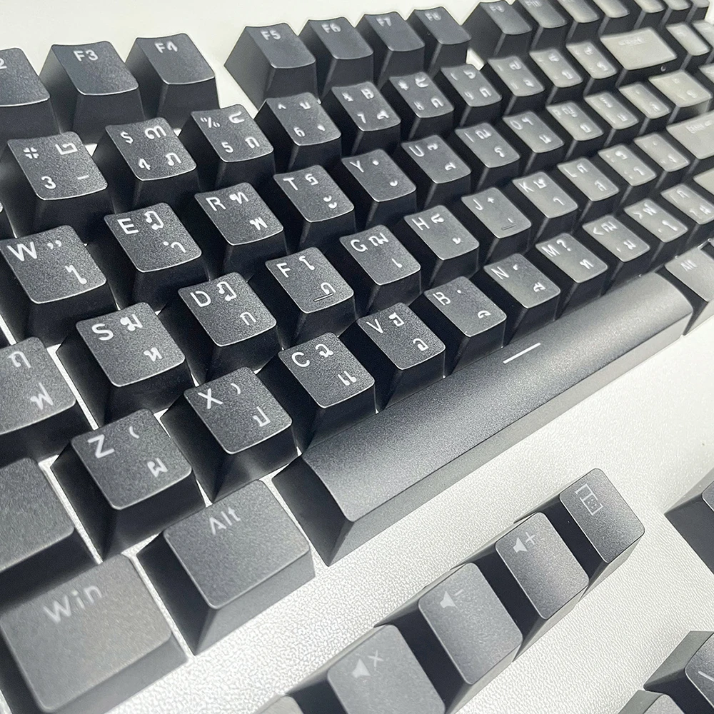 Orosz Koreai Áttetsző keycaps 104 számára Gépi Kulcskarika Összeegyeztethető vel MX Pénztárablak DIY Kicserélés Alatámaszt ledes Világítás