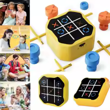 Tic-Tac-Toe Board Board Multifunctional Electronic Games Montessori Puzzle Table Game Chess Chess Set Portable for Adults Kids
