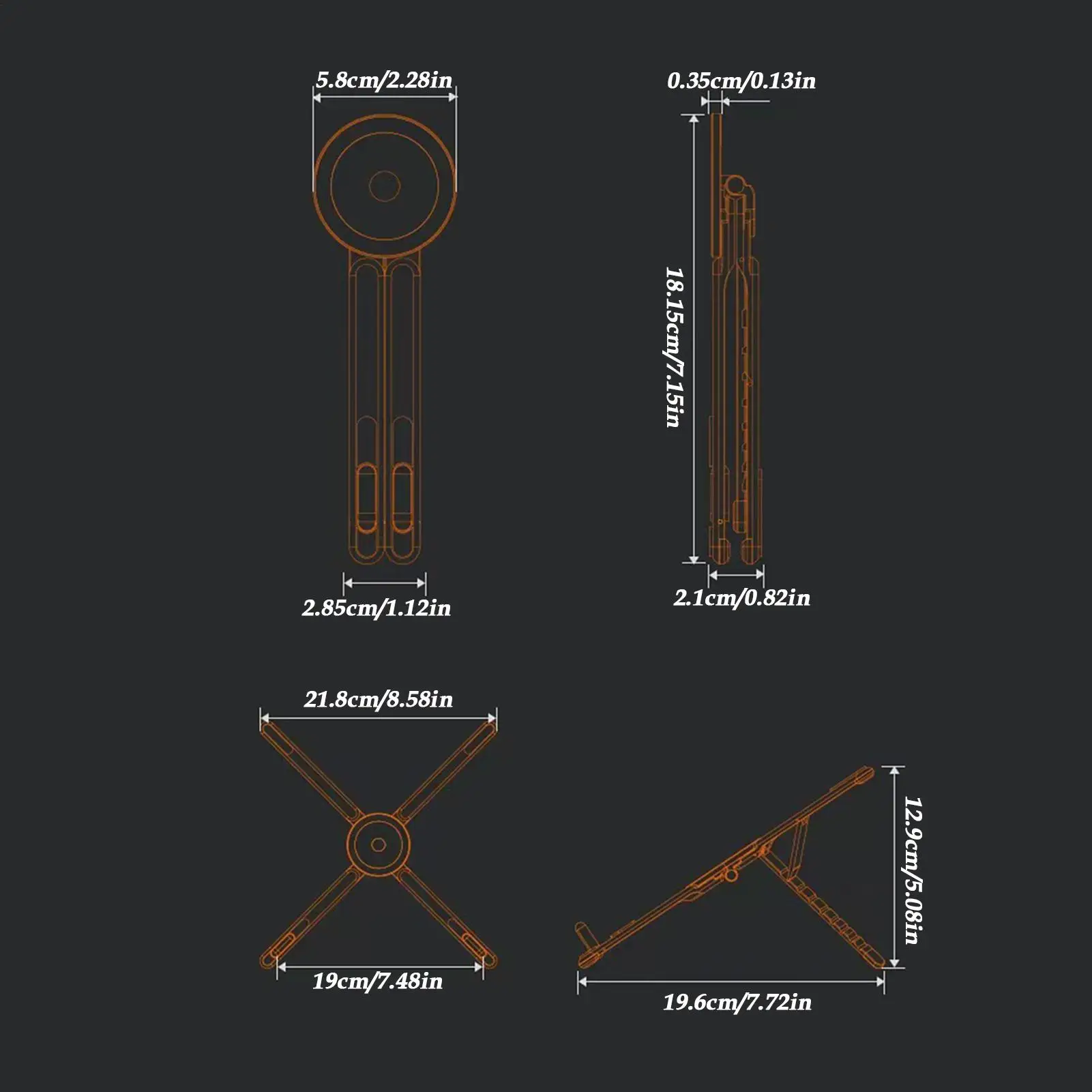 

Universal Magnetic Aluminum Alloy Mobile Phone Holder Adjustable Portable Multifunctional Tablet Phone Laptop Notebook Holder