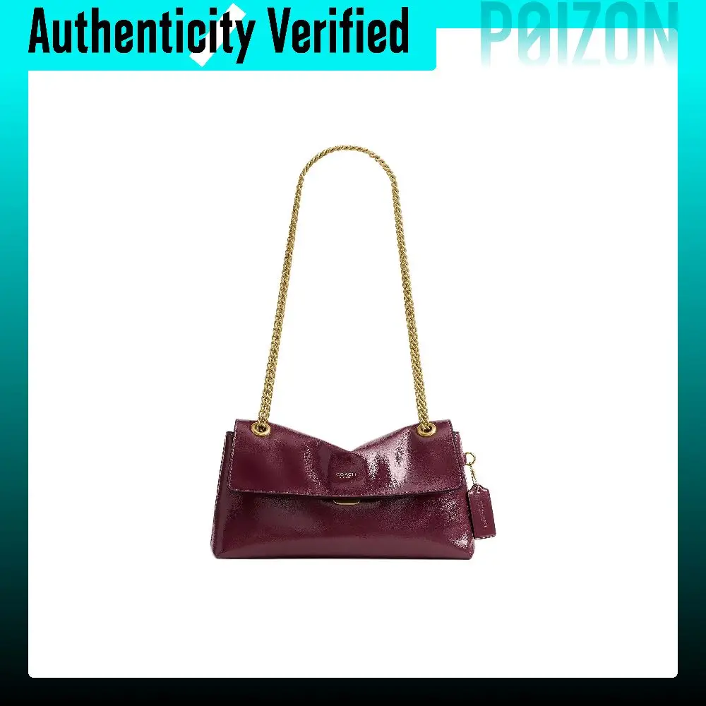COACH Chelsea Cow Leather Shoulder Bag Crossbody Bags Large Women's Deep Cherry Red CFR31-B4AYS