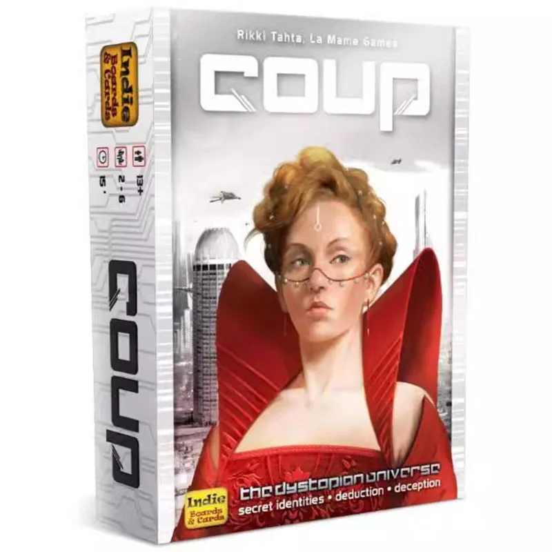 Indie Boards and Cards | Coup | Card Game | Ages 14+ | 2-6 Players | 15 Minute Playing Time