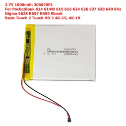 306070PL 1800mAh Battery For PocketBook 614 616 624 627 628 640 641 626 Plus 615 touch lux 3 632 Basic Touch 2 HD 3 4G-15 4K-19