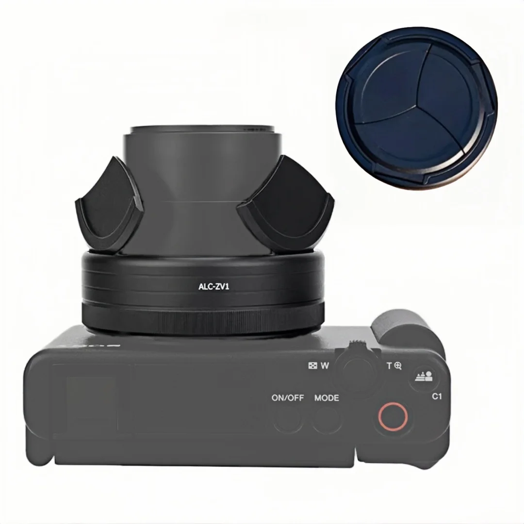 

Автоматическая крышка объектива камеры, автоматическая крышка, черный, серебристый защитный бленда, защитный козырек без пыли для Sony ZV1 ZV1M2, аксессуар