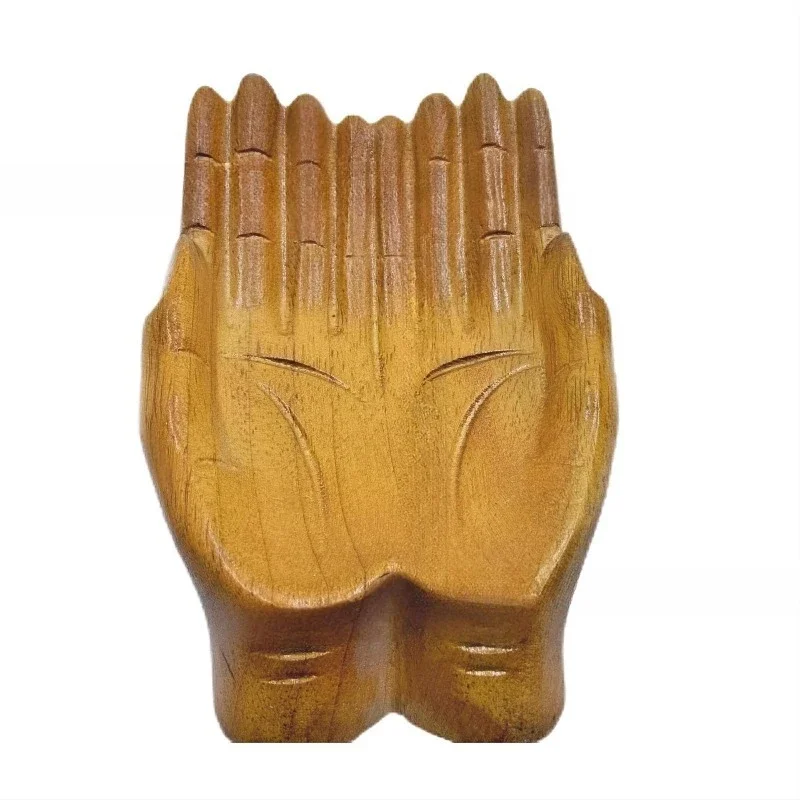 Wooden carving hands provide bowls, crystal racks, storage display racks, hands dragging wooden handicrafts