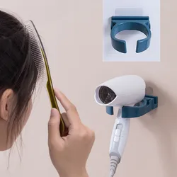 Soporte para secador de pelo, organizador de almacenamiento, soporte para estante, gancho montado en la pared, soporte para cuna, soporte colgante para inodoro, accesorios de baño, herramienta