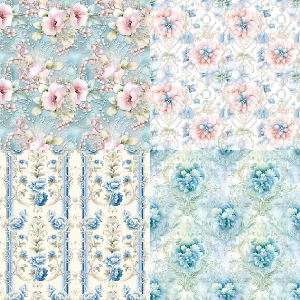 KSCRAFT 24sheets Flowers Paper Pack for DIY Scrapbooking Card Making Album Paper Craft