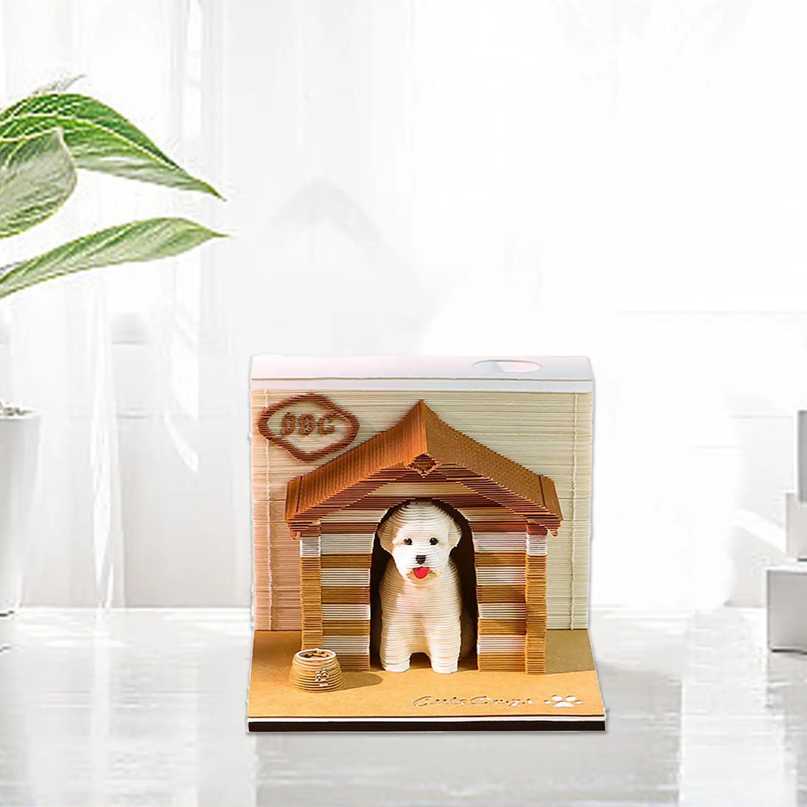 3D Memo Pad Tear Away Paper Carving Sticky DIY Note Dog House Creative 3D Post Notes 240 Page for Office Birthday Anniversary