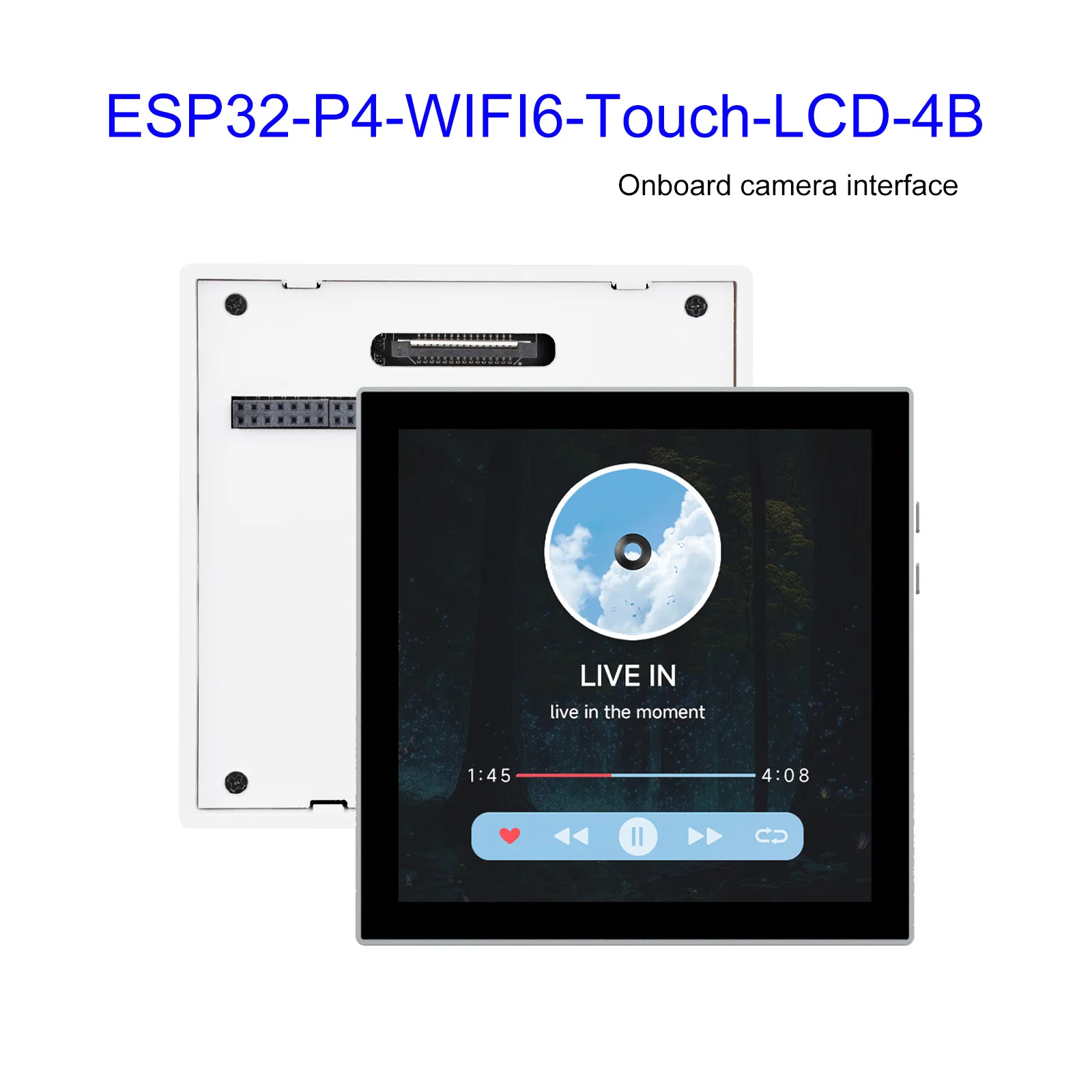 

ESP32-P4 Smart 86 Box 4-дюймовый ЖК-дисплей с сенсорным экраном, макетная плата 720x720 с интерфейсом камеры RISC-V, 32-битный двух/одножильный