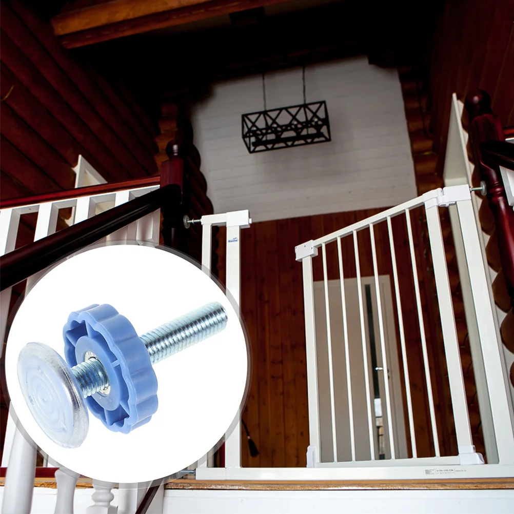 

2 шт. винты для детских ворот металлический винт с креплением под давлением для защитных ворот без перфорации резьбовые стержни шпинделя крепление ограждения