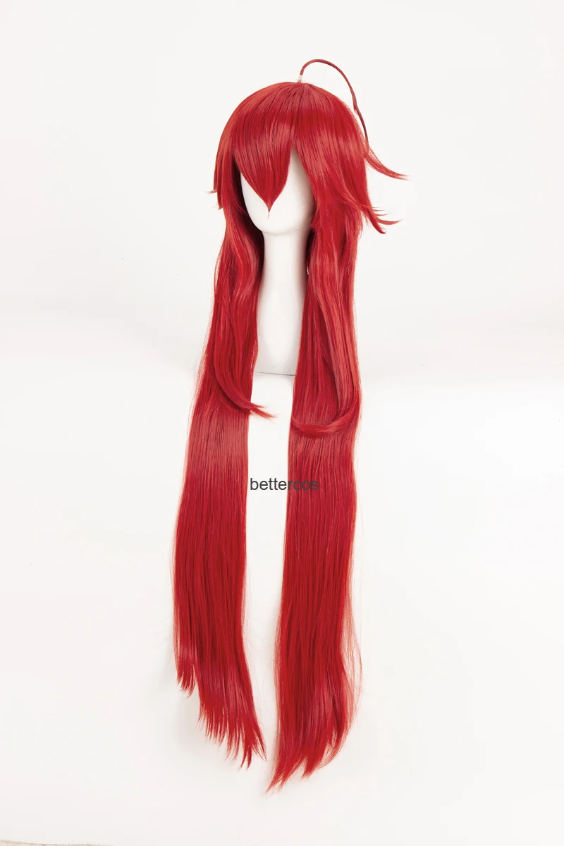 High School DxD Wigs Rias Gremory Wig 100cm Long Red Heat Resistant Synthetic Hair Cosplay Wig + Wig Cap
