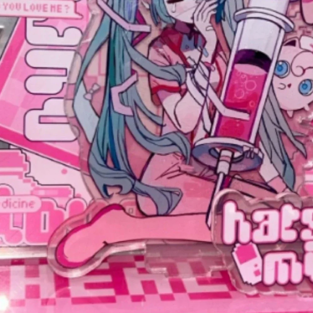 Hatsune Miku ยืนแผ่น 10 ซม./3.93in Miku อุปกรณ์ต่อพ่วงอะคริลิคสาวน่ารักของเล่นของขวัญวันเกิดงานอดิเรกสะสมโต๊ะโต๊ะด้านบน