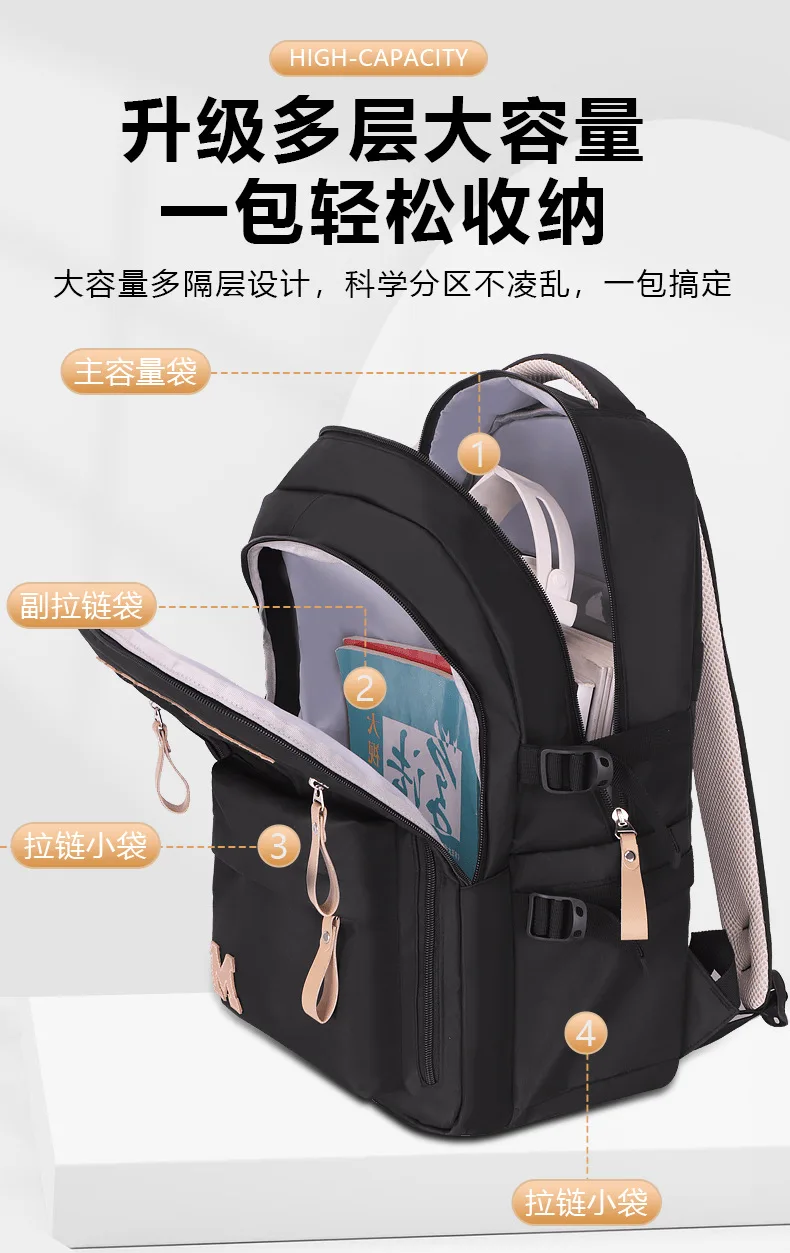 Back to School Backpack for Middle High School Students, Ergonomic School Bag,Travel Laptop Daypack for Teens