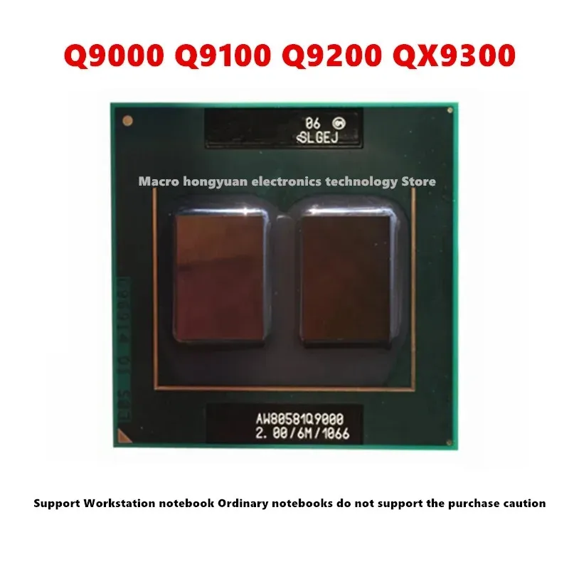 Q9000 Q9100 sl200 QX9300 dizüstü işlemci CPU SLGEJ SLB5G SLB5J