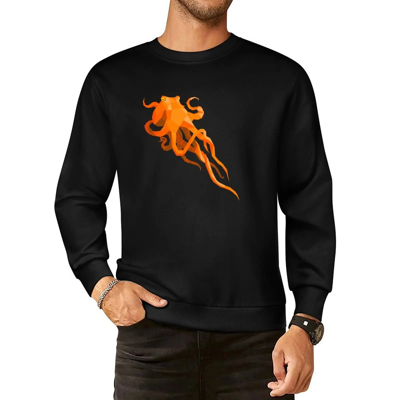 

Geometric Octopus Pullover Hoodie men's winter sweater men's sweat-shirt winter man sweatshirt