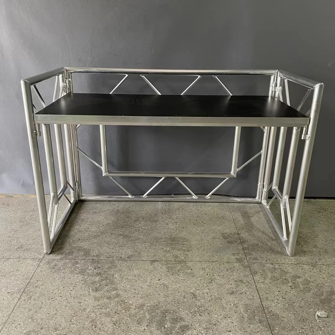 Portable DJ Booth And Foldable Bar Counter Aluminum Display Stand For Night Bars And Stages