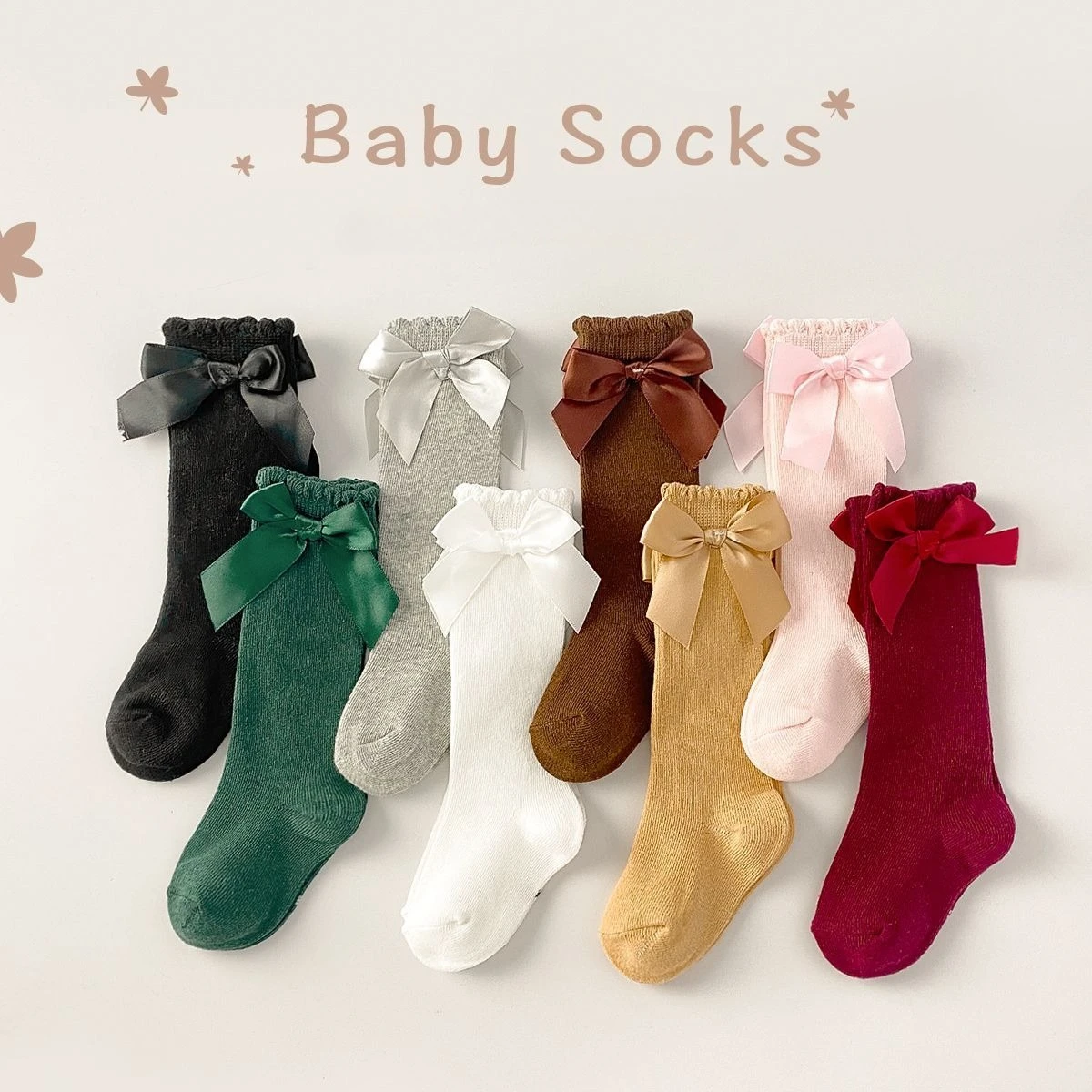 Baby Mädchen Socken Herbst Kleinkind Große Schleife Kniehohe Lange Weiche Nette Kinder Weihnachten Socke Baumwolle Rot Neugeborenen Socken Weihnachten geschenk