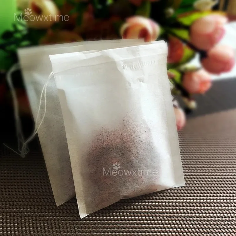 1000Pcs 7x9CM Empty Tea Bags with String Heat Seal Loose Leaf Filter Paper for Herbal Tea