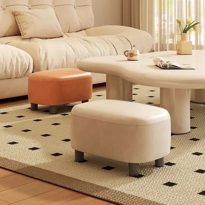 Square Folding Storage Ottoman with Lid Upholstered Shoe Bench for Entryway