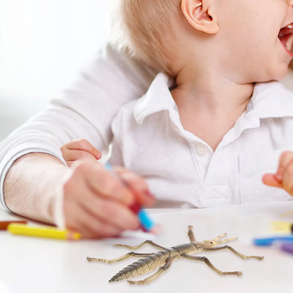 2 pezzi di giocattoli per l'apprendimento del modello di insetti in stick, simulazione, modellazione di insetti vivaci in plastica