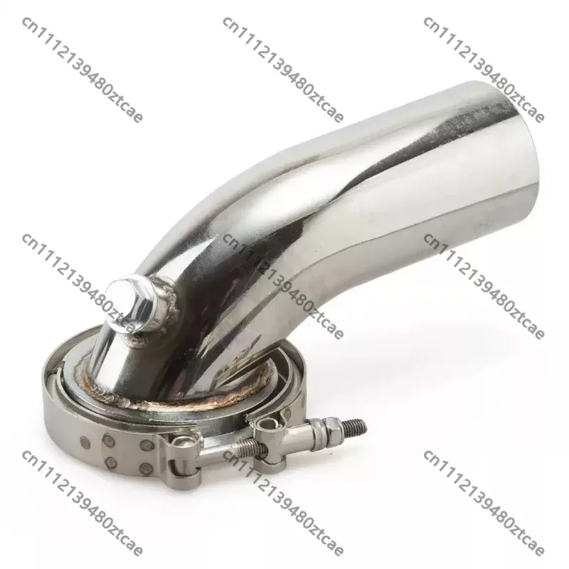 Auto Turbo Modification Turbo Charger Down Pipe 90° Elbow, 4'' V-band Clamp Conversion Exhaust Tube Replacement Accessory