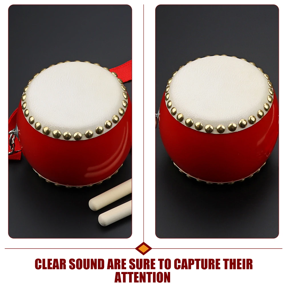 Red for Kids H Percussion Instrument Musical Toys Toddler Drum Set Children Educational Toy Safe Sturdy Materials Portable Drum