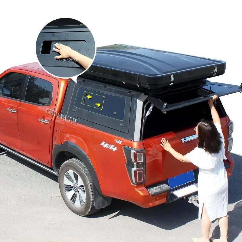 pickup canopy aluminium Rear hardTop Canopy with sliding windows dmax canopy for l200 BT-50