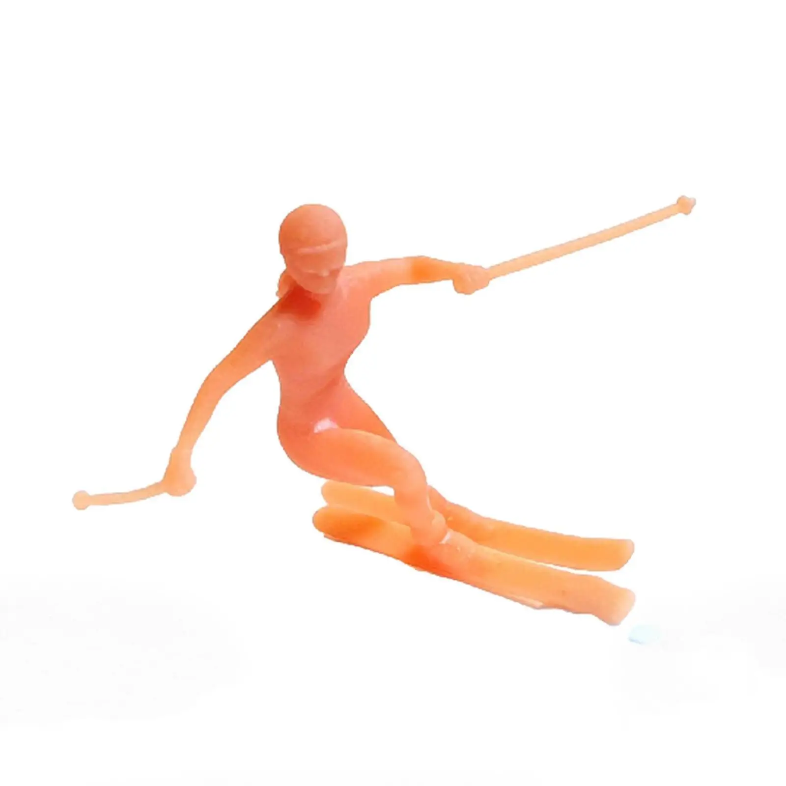 Skiing Figures Resin Doll Model for DIY Miniatures Garden Desk Decoration