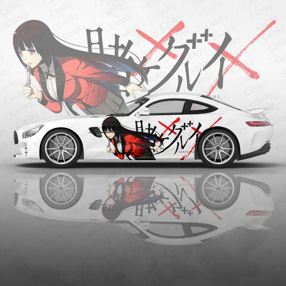 Аниме девушка Yumeko Jabami, автомобильная оболочка, защитная наклейка, креативная наклейка, модификация внешнего вида автомобиля, декоративная наклейка