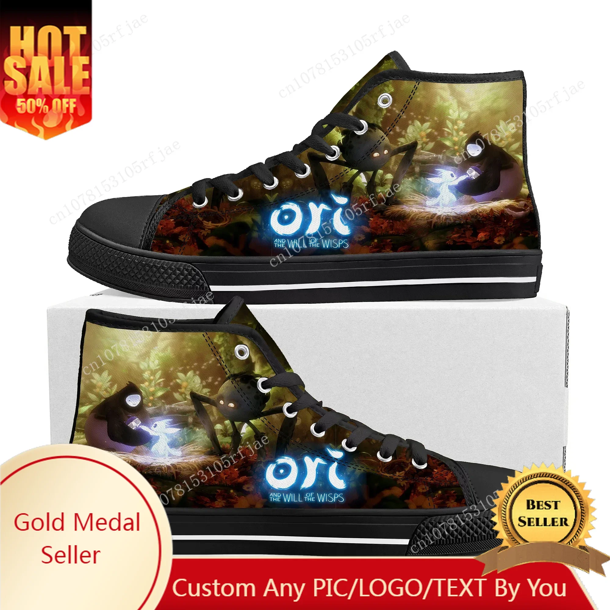 

Cartoon Game Ori and The Will of The Wisps High Top Sneakers Mens Womens High Quality Canvas Sneaker Custom Built Couple Shoes