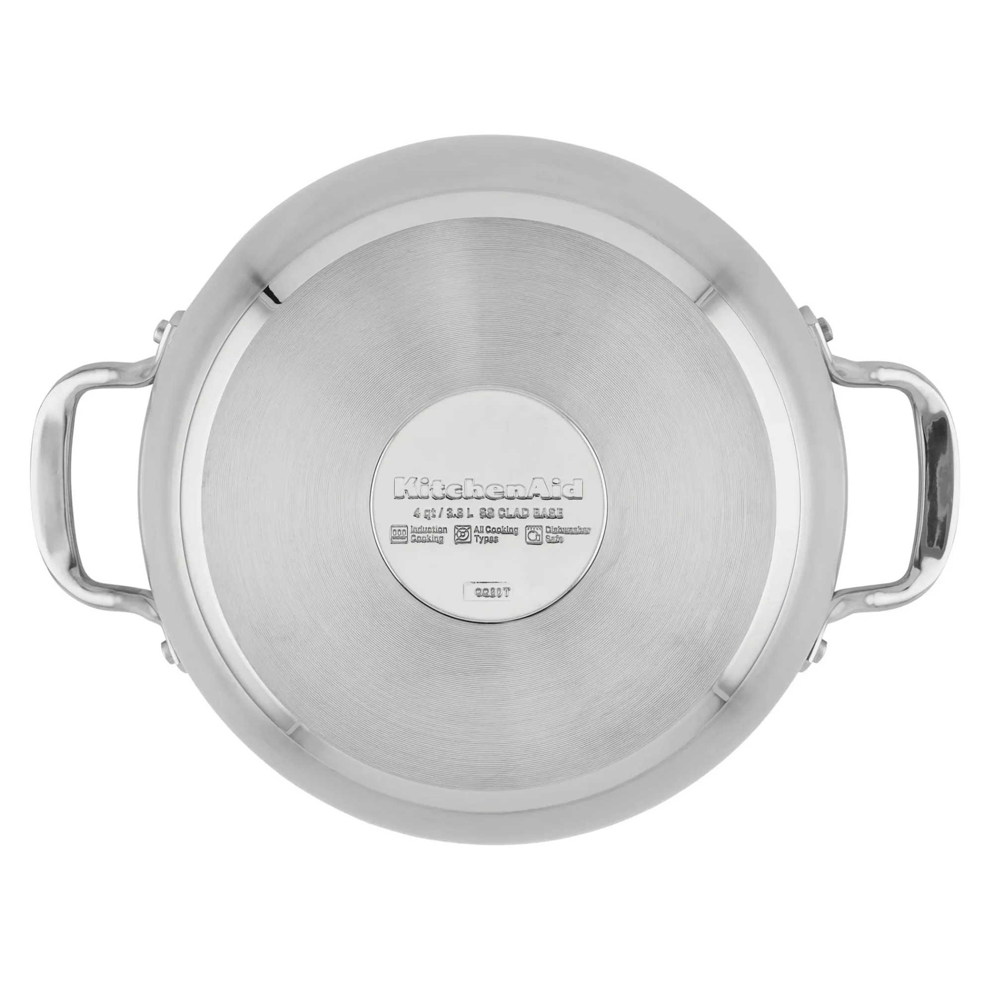 

3-Ply Base 4 Quart Stainless Steel Induction Casserole with Lid, Metal Utensil and Dishwasher Safe and Oven Safe to 500°F