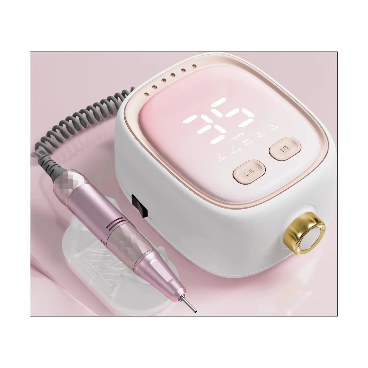 Nail Drill 35000rpm, Professional Manicure Machine, Electric Sander, Metal Handpiece, Pedicure Tool