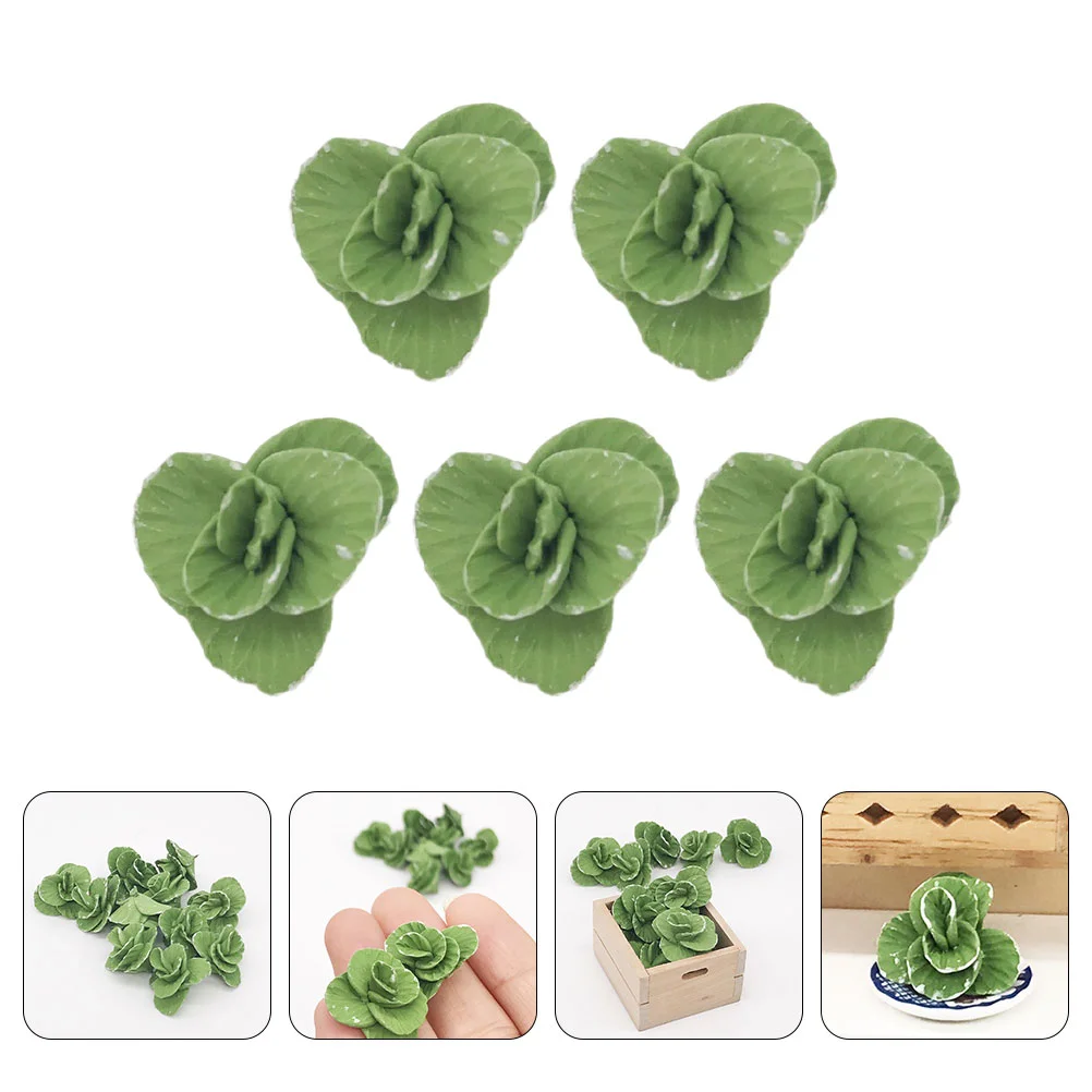 5 Pcs Farm Prop Dollhouse Vegetables Simulation Food Pendant Miniature Decor Pretend Play