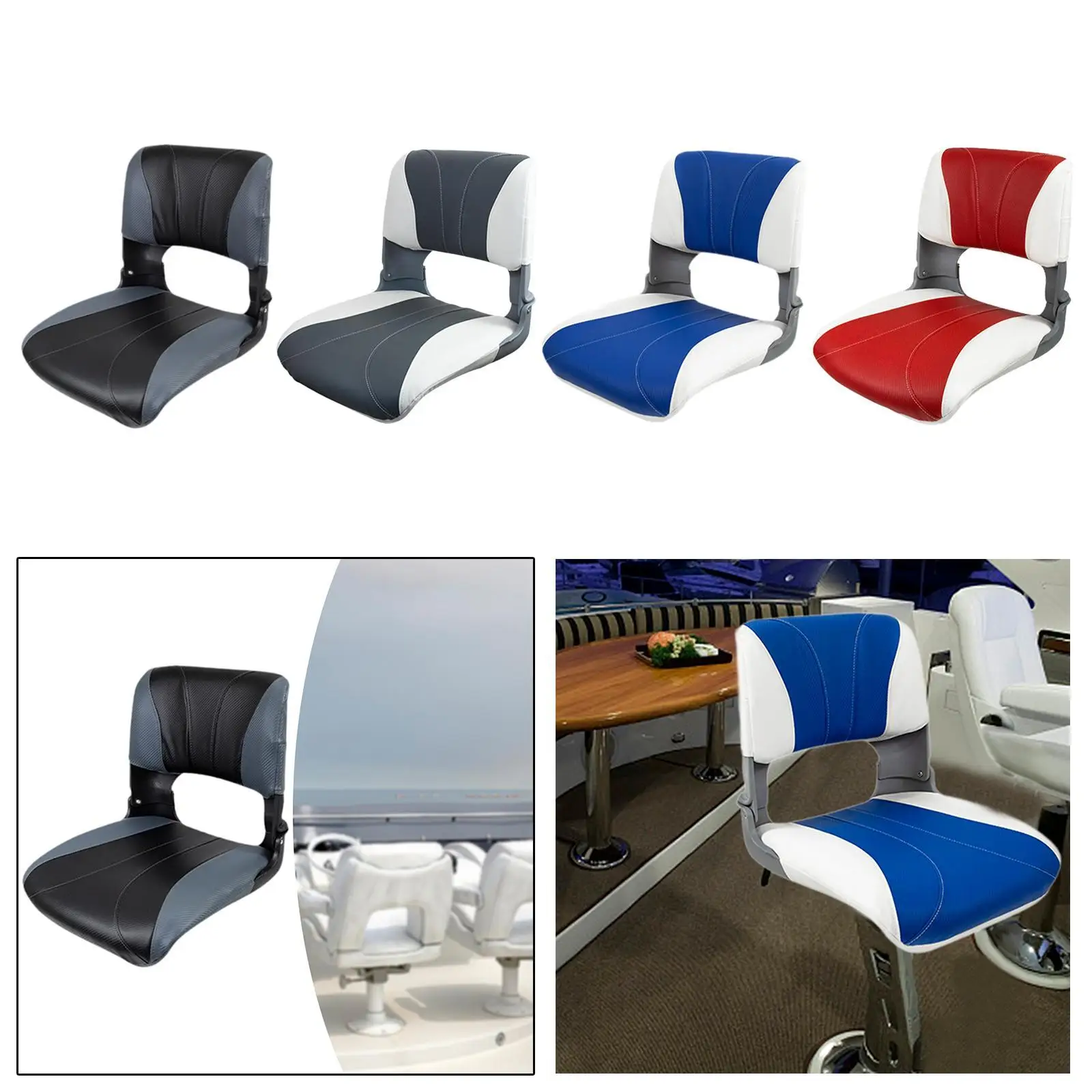 

Folding Fishing Boat Seat Driving Chair Water Resistant Sun Protection Replacement Yacht Canoe Seat Boat Chair for Rowboat