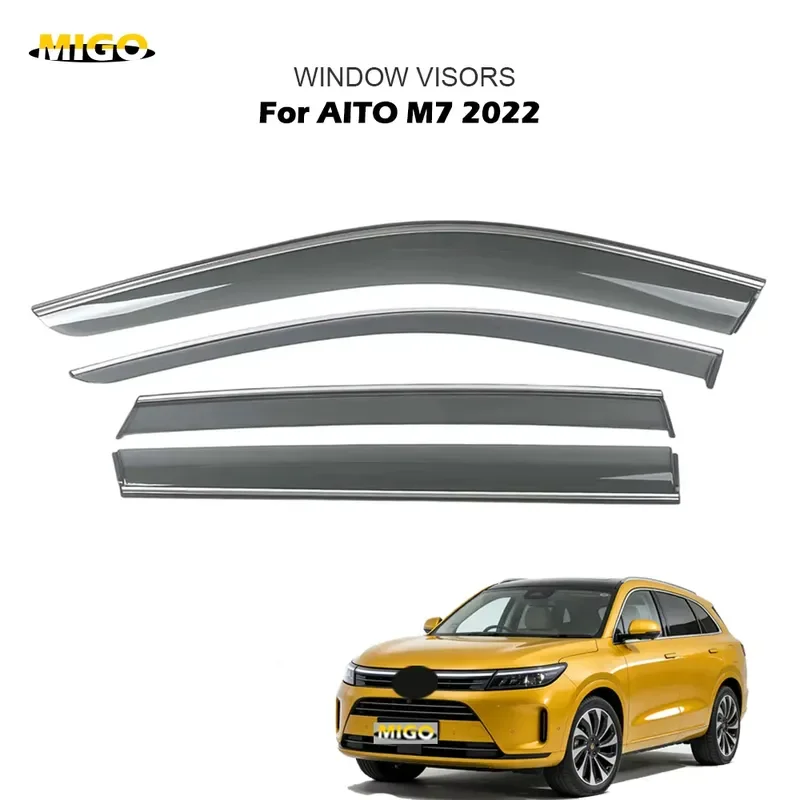 Window Visor Car Side Window Deflector Rain Guard for AITO M7 2022 Anti-yellowing Weather Shield Long-lasting
