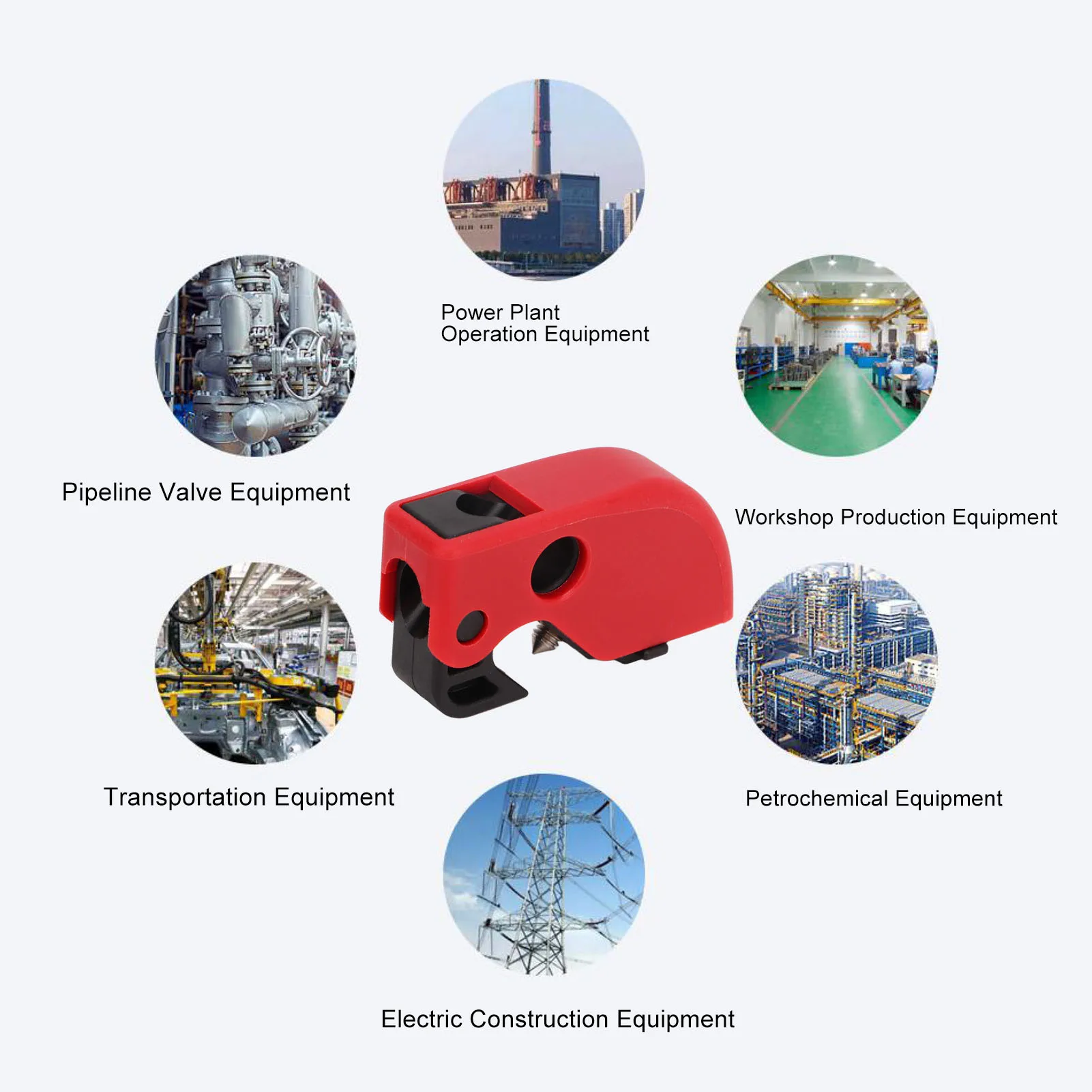 10 قطعة جهاز قفل قطاع دارة محمول عالي الجودة مشبك متين على مجموعة قفل الأمان للطاقة الكيميائية الصناعية