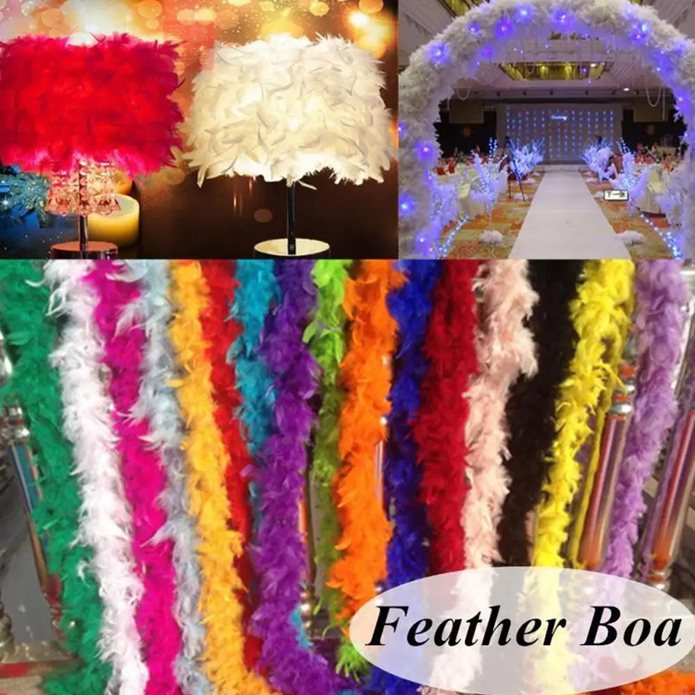 2 yards fluffy turkish feather boa / scarf clothing accessories feather costume / party wedding decoration feather crafts