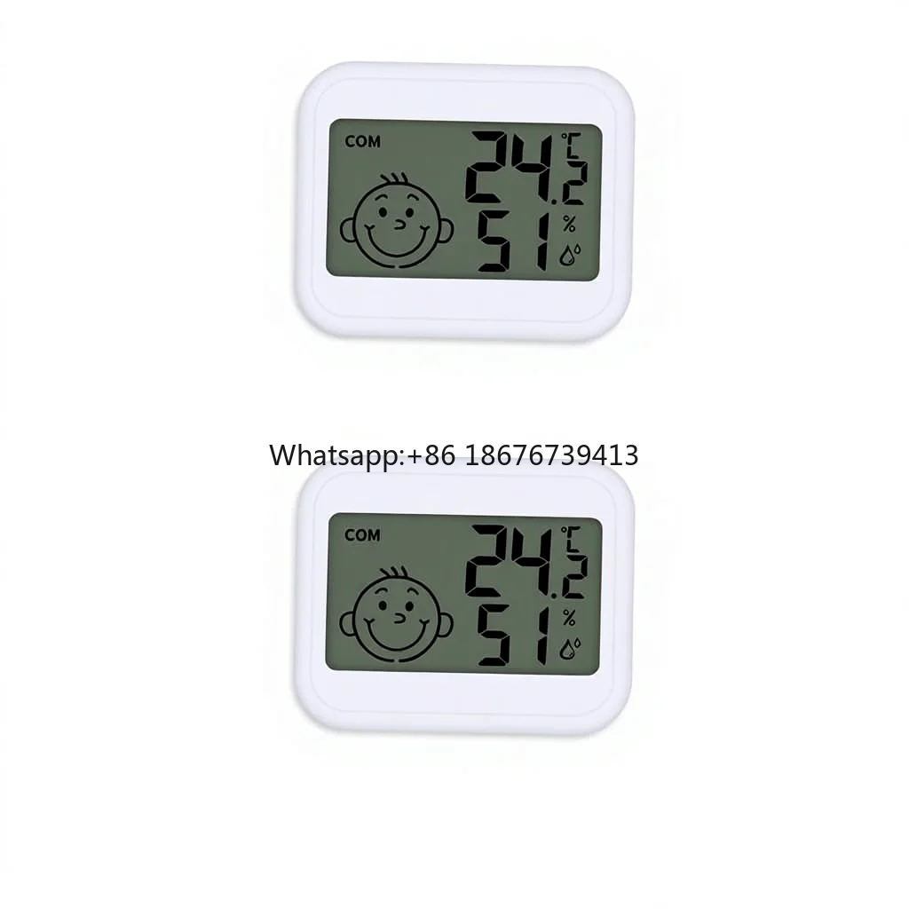 

Digital Room & Indoor Thermometer & Hygrometer with Temperature Humidity Monitoring for Home Office Nursery Bedroom Car (2 Pcs)