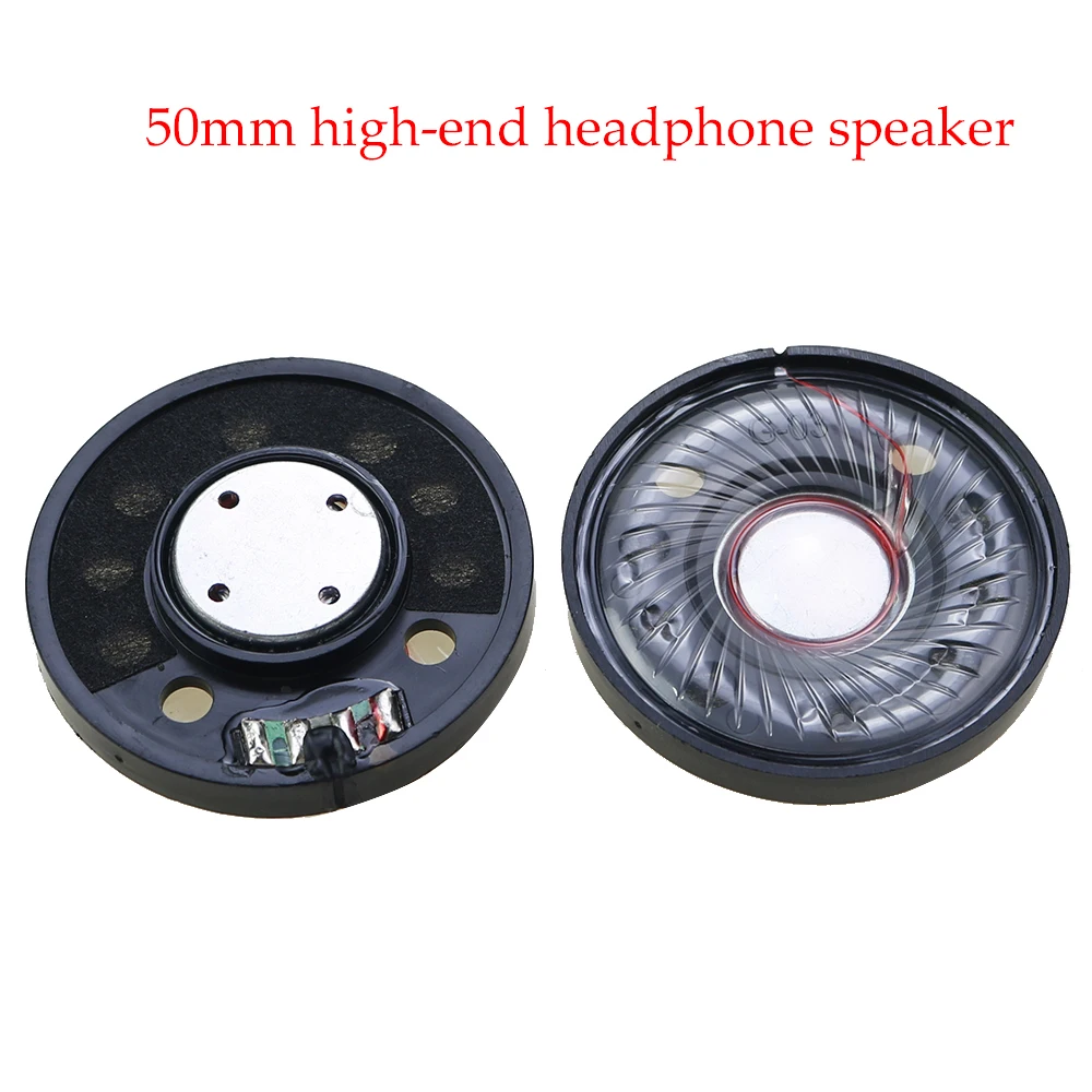 2PCS New 50mm 40mm 30mm 27mm Speaker Unit for DIY Headphone Excellent Sound  Diaphragm Clear Voice Deep Bass Highly