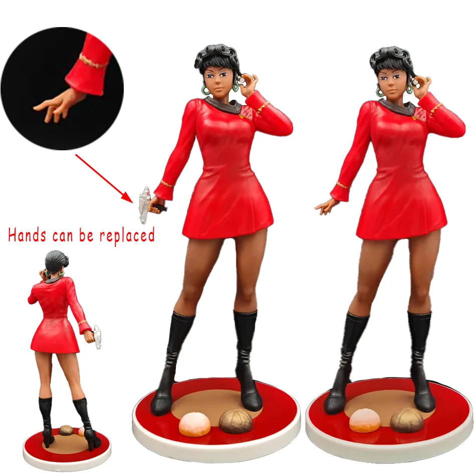 Anime Figur Star Trek Kommunikation Offizier Uhura StarCraft stehende Haltung Figur Desktop Modell Ornament Weihnachten Spielzeug