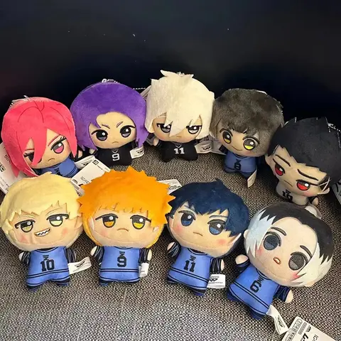 Mini BLUE LOCK Plush Stuffed Doll Seishiro Nagi Isagi Yoichi Chigiri Bachira Meguru Doll Pendant Keychain Toy For Gifton Birthda