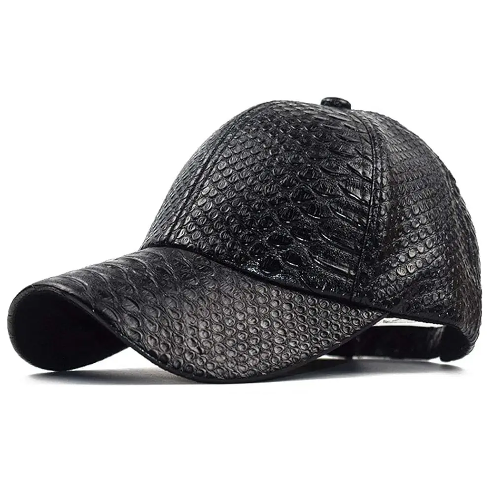 

Бейсболка из змеиной кожи унисекс, повседневная кепка в стиле Dad Hat, регулируемая, с застежкой-защелкой, для женщин и мужчин