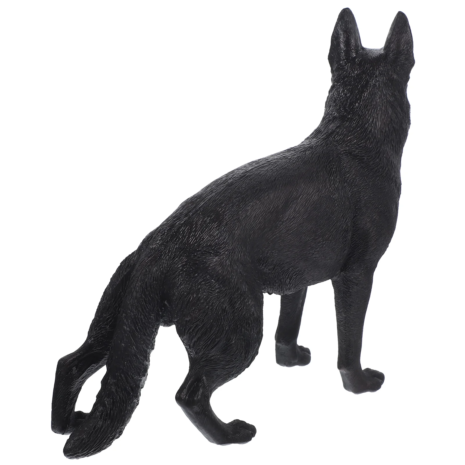 

Pup Children's Simulation Animal Model German Shepherd Toy Realistic Dog Decor Solid Black Models