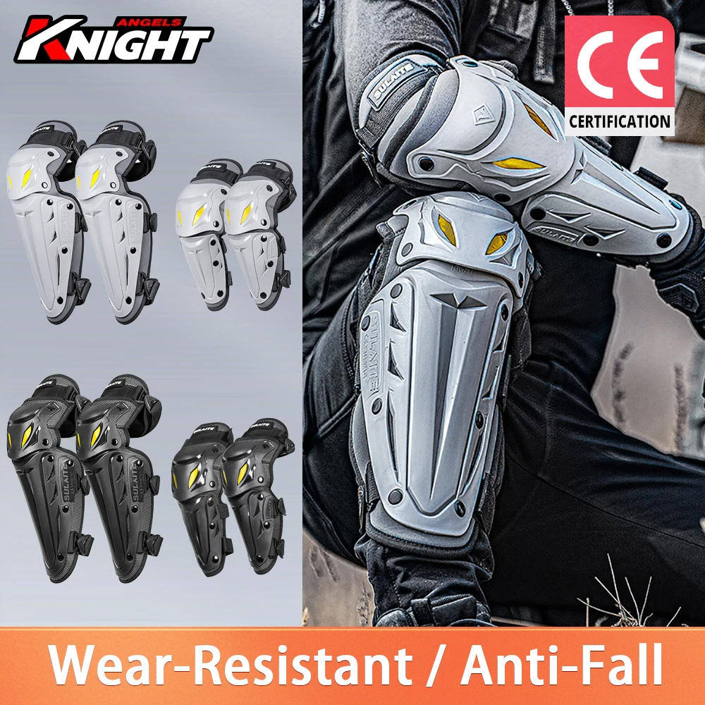 

Мотоциклетные наколенники и налокотники для езды на открытом воздухе, защитная экипировка для мотокросса, регулируемые наколенники и налокотники, противоударное снаряжение для мотоциклов