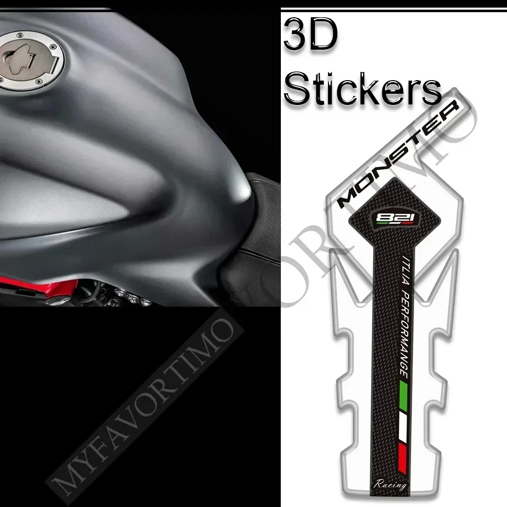 Motorcycle Tank Pad Grips TankPad Stickers Adhesive Decals Gas Fuel Oil Kit Knee Protection Fit Ducati Monster 821