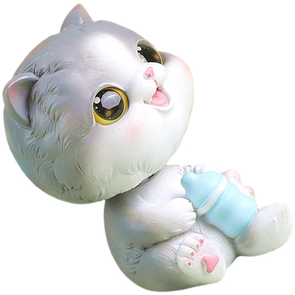

Cute Cat naments Figurines Tiny Animals Mini Figures Office Desk Decor Resin Lightweight Safe Birthday Parties