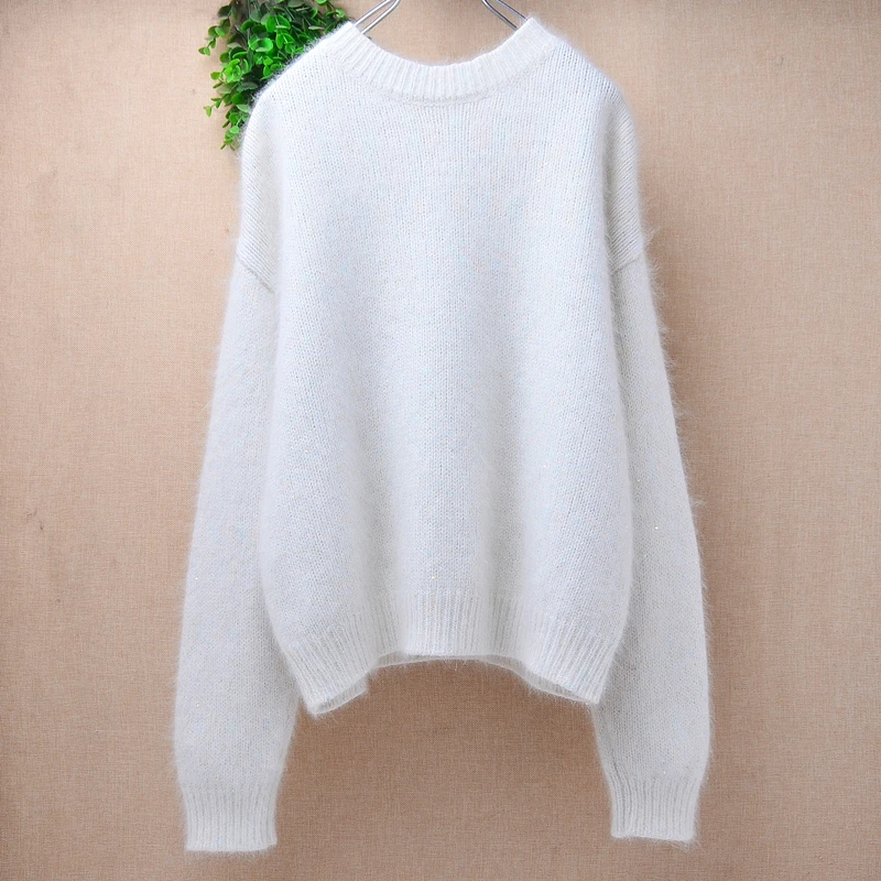 Suéter De Punto Para Mujer, Otoño Invierno, Color Beige, Suave, De Pelo De Conejo Angora, Cuello Redondo, Manga Larga, Holgado — -30%, 15.69€ Coupon, from 36.59€ – 30% descuento – €36.59