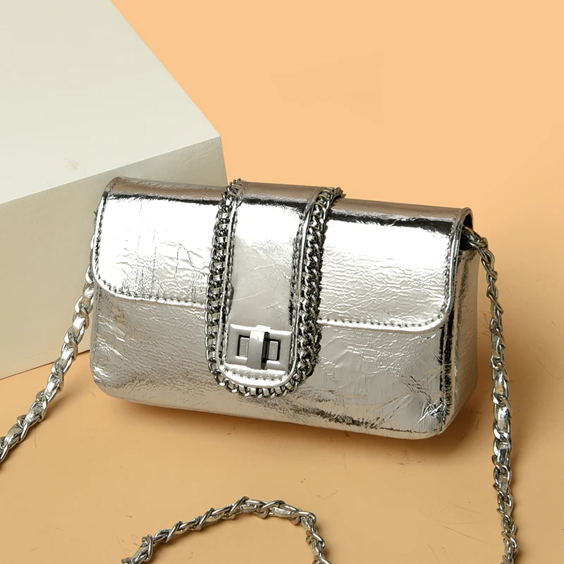 

iny oulder Bag Women's 2025 New Sle Chain Saddle Bag Underarm Summer ular Small Square Bag Casual Simple Sle